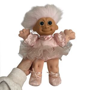 Vintage Russ large plush body ballerina troll EUC
